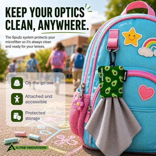 SPUDZ Classic Microfiber Lens Cleaner – Clip-On Pouch, Washable – - Image 2