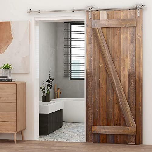 TSMST 4FT Sliding Barn Door Hardware Kit, Stainless Steel Heavy Duty Sturdy - Image 5