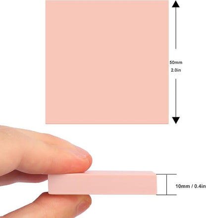 60 Pcs 2"x2" Rubber Carving Blocks, Linoleum Blocks, Stamp Carving Blocks for Printmaking, Linocut Artists, Crafts and More,(Pink) by KUKLIPJIM.