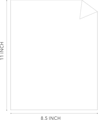 White Cardstock Thick Paper 50 Sheets, 8.5" x 11" Heavyweight 92lb Cover Card Stock for Crafts and DIY Cards Making