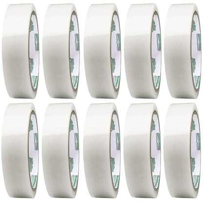 BookGuard 1 Inch Bookbinding Tape, Book Tape and Book Repair Tape with Acid Free Tape and Archival Book Repair Tape, Clear, 15 Yard Roll - Case of 10