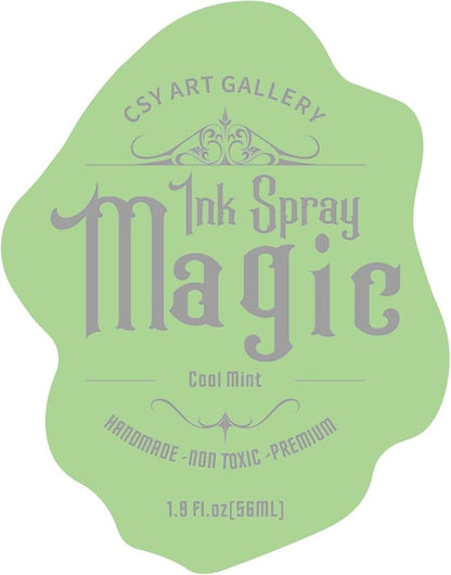 CSY rt Gallery Mixed Media Magic Oxide Ink Art Spray -1.9 oz Acrylic Paint Water-Based and Light Fast Painting Spary Set (Cool Mint)