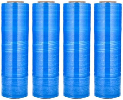 PSBM Blue Stretch Wrap, 15 Inch x 1476 Feet, 144 Pack, Tinted Pre-Stretched Shrink Wrap Film for Moving, Packaging, Pallet Wrapping