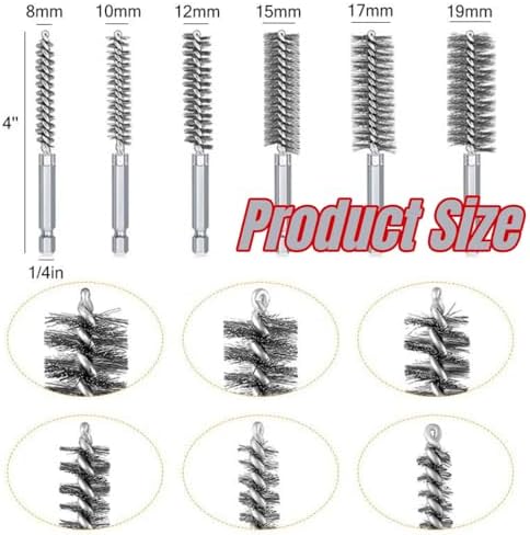 Heavy Duty Copper Pipe Cleaner & Bore Brush Kit 1/2" & 3/4" & 1" Copper Pipe - Image 5