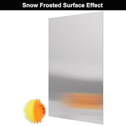 304 Stainless Steel Sheets Metal 10" x 17" x 1/64" (0.50MM) Inch 304 Stainless Steel Plates 24 Gauge Stainless Steel Shim Stock Plates Metal Sheets for Crafting, Stovetop, Snow Frosted Surface
