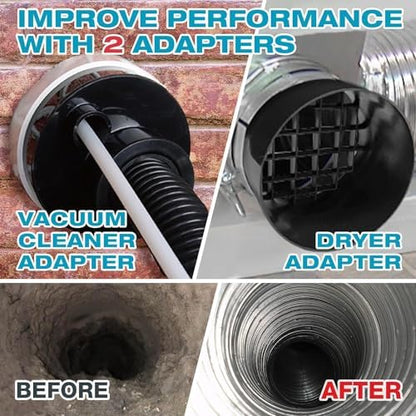 Sealegend 58-Piece 52-Feet Dryer Vent Cleaner Kit, Dryer Cleaning Tools - Image 4