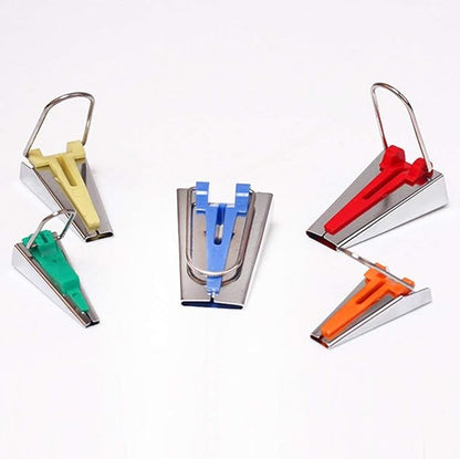 YICBOR Fabric Bias Tape Maker Tool, 5in1, Sewing Quilting, 6mm 9mm 12mm 18mm 25mm, Multicolour, Tape Maker Tool Set