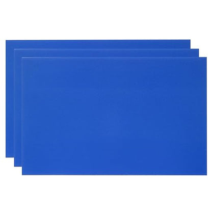 PATIKIL 8x12 Inch Anodized Aluminum Sheet Metal, 3Pcs Laser Plates Engraving Blanks 0.5MM Thin Rectangle for Crafting DIY House Laser Engraving, Blue