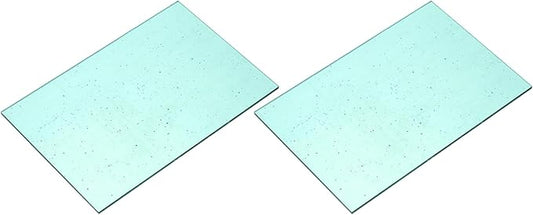 MECCANIXITY 2 Pcs Stained Glass Sheet Mosaic Tile 7.9 Inch x 5.9 Inch Lake Blue Stained Glass Sheets for Crafts DIY Art Project