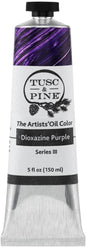 Tusc & Pine Artist Oil Paint - Dioxazine Purple, 150 ml, Non-Yellowing, Rich & Creamy Consistency, Maximum Pigment Load, Small Batch Milled Oil Paints Made in the USA for Professional Artists