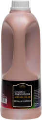 Creative Inspirations Acrylic Paint - Metallic Copper - 1.8 Liter - Smooth & Creamy Consistency, Vibrant Pigmentation, Great Coverage for Artists - Clean Up with Soap & Water