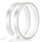 2 Rolls 10mm x33m(108ft) Clear Heat Tape,Transparent High Temperature Heat Resistant Tape,Heat Transfer Tape for Heat Press and Sublimation,Heat Transfer Vinyl,No Residue