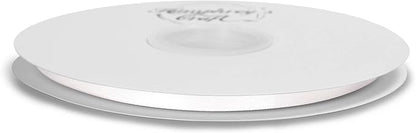 Humphrey's Craft 1/4 Inch White Double Faced Satin Ribbon - 50 Yards Variety of Color for Crafts Gift Wrapping DIY Bows Bouquet Decoration Sewing Christmas Tree Wedding and Invitation Card.