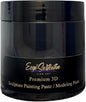 3D Sculpture Painting Paste|Texture Paste|Decorative Plaster|Ready to Use|Unique Colors|Ideal for Artwork|Stencil|Flowers|Texture|Art Relief| 6 oz (Metallic Black)