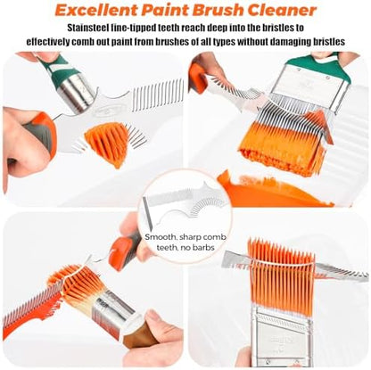 8-in-1 Paint Brush Comb and Paint Roller Cleaner Tool - Image 3