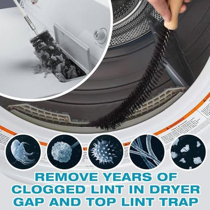 Sealegend 58-Piece 52-Feet Dryer Vent Cleaner Kit, Dryer Cleaning Tools - Image 6