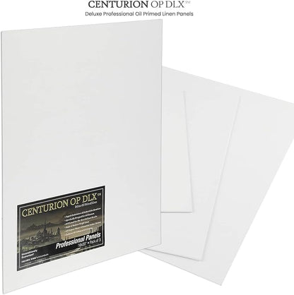 Centurion Deluxe Professional Oil Primed Linen Canvas Panels - 8x10-6 Pack of Linen Canvases for Painting, Artwork and More