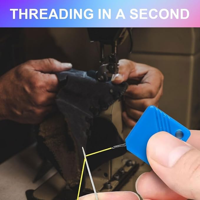 Automatic Needle Threaders for Hand Sewing, 2025 Upgrade Embroidery Floss, Sewing Machine Needle Threader, Sewing Supplies Tool, Fits All Needle Sizes (5, Color)