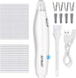 AFMAT EE03 Electric Eraser for Artists, 140 Eraser Refills, Rechargeable Electric Erasers for Drawing, Artist Erasers for Drafting, Painting, Sketching, Architectural Plans, Detailer Tool-White