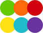 STARLIBOO 6" Round Large Colored Stickers Labels, Dots Circles Stickers for Moving，School, Home, Office, Business- 6 Colors -30 Packs