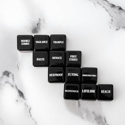 48 PCS MTG Counter Token Dice Abilities Keyword Counters Bulk Creature Stats Buff Magic The Gathering Tokens Dice Set with Bag TCG Card Games Accessories (MTG)