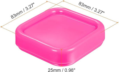 HARFINGTON Magnetic Pin Cushion Square Plastic Magnetic Sewing Pin Holder Storage Case Needle Cushion Tool for Sewing DIY Projects, Pink