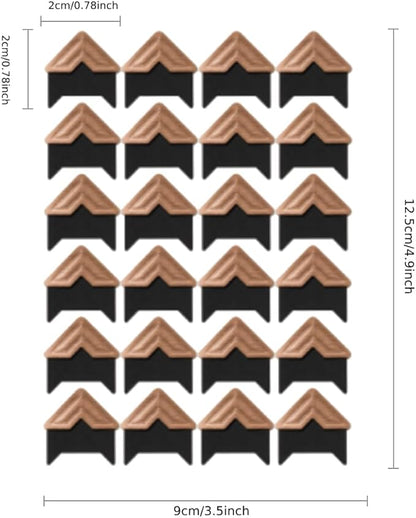 GOONAVI 15 Sheets 360 Pcs Rose-Gold Acid-Free Photo Corners Mounting Self Adhesive for DIY Photo Album Journal