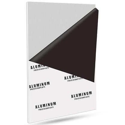 6061 Aluminum Sheet Plate, 8" x 16" x 1/4" Thickness Heavy Duty Aluminum Sheets Plates with Protective Film, Rectangle Aluminum Plate Solid Metal Sheet Plate for DIY Projects Base Plate