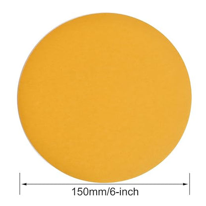 6-Inch No-Hole Hook and Loop Sanding Discs 800-Grit, Random Orbital Sandpaper for Automotive and Woodworking, 100-Pack