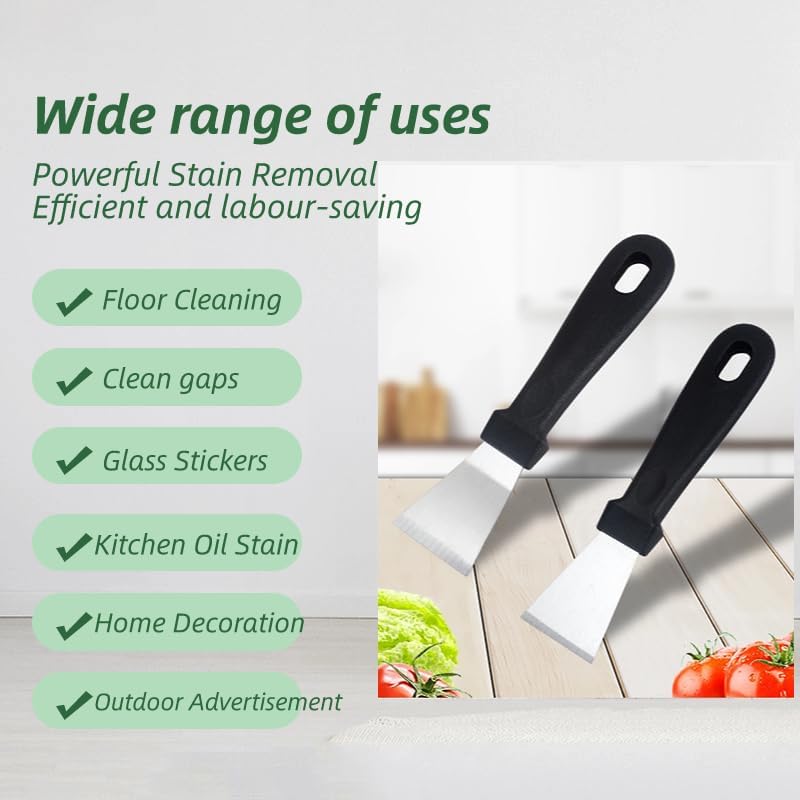 2Pcs Cleaning Scraper for Ovens, Induction Hob, Stainless Steel Multi-Kitchen - Image 3