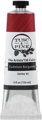 Tusc & Pine Artist Oil Paint - Cadmium Burgundy, 150 ml, Non-Yellowing, Rich & Creamy Consistency, Maximum Pigment Load, Small Batch Milled Oil Paints Made in the USA for Professional Artists