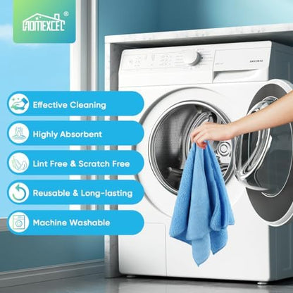 HOMEXCEL Blue Microfiber Cleaning Cloth, Microfiber Towels - Image 6
