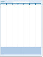 Sky Blue 7-Column Task, Goals & Objective Wall Vertical Organizer 56" x 36". Complete with Marker