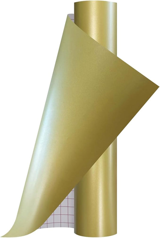 Ant Smart Adhesive Permanent Vinyl Compatible with Cricut Explore and Maker Series Without Cutting Mats, Create DIY Projects, Decals, Stickers & More (Gold, 13inch x 5ft)