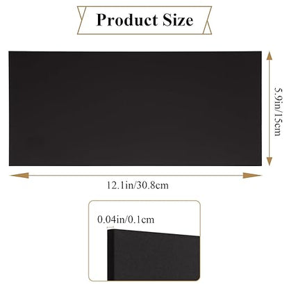 4 Pack Black Anodized Aluminum Sheet 6 x 12 x 1/25 Inch, 5052 Aluminum Sheet, 1mm Thickness Aluminum Plate Covered with Protective Film for Industry Crafting