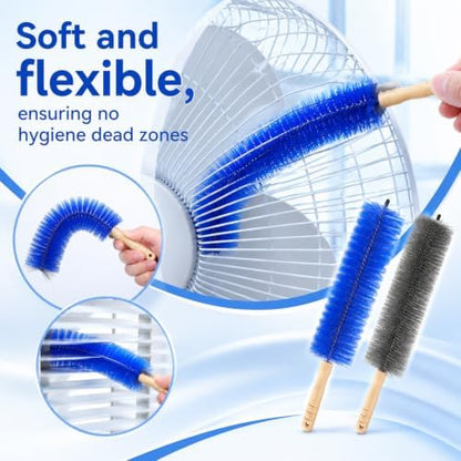 Fan Cleaning Brush, Fan Brush Cobweb Duster Microfiber Duster, Bendable - Image 3