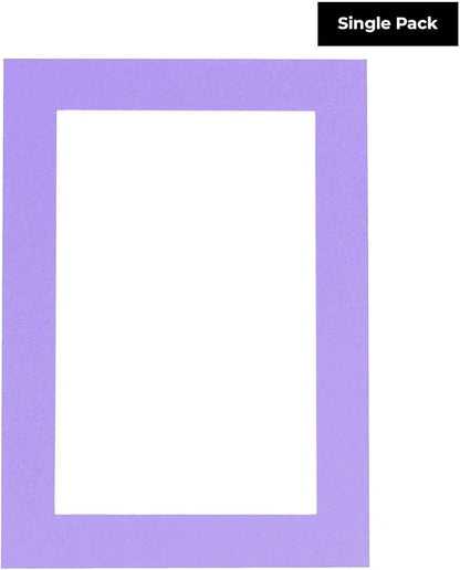 6x8 Mat for 8x10 Frame - Precut Mat Board Acid-Free Light Purple 6x8 Photo Matte Made to Fit a 8x10 Picture Frame, Premium Matboard for Family Photos, Show Kits, Art, Picture Framing, Pack of 1 Mat