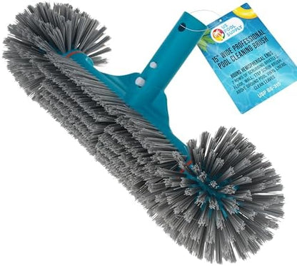U.S. Pool Supply 15" Pool Brush Head Round Hemispherical Ends Inground Pool by USPoolSupply