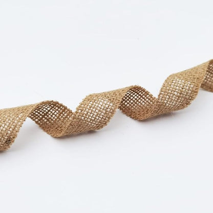 INSPIRELLE 1" Natural Burlap Fabric Roll 10 Yards Jute Ribbon for Gift Wrapping Craft Projects Wedding Decoration Home Decoration 2.5CM
