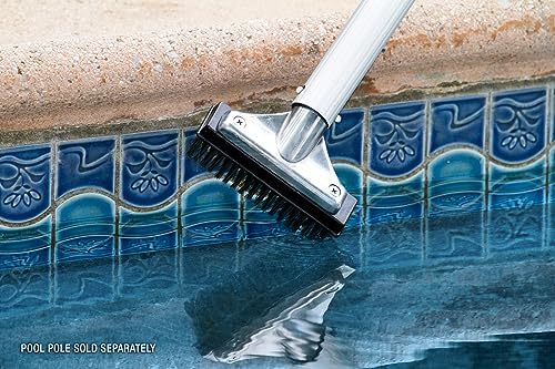 Poolmaster 5-Inch Stainless Steel Pool Algae Detail Brush, Heavy-Duty Aluminum - Image 3