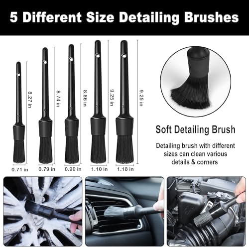 12Pcs Wheel Brush Kit for Cleaning Wheel and Tire, Wheel and Rim Brush - Image 5
