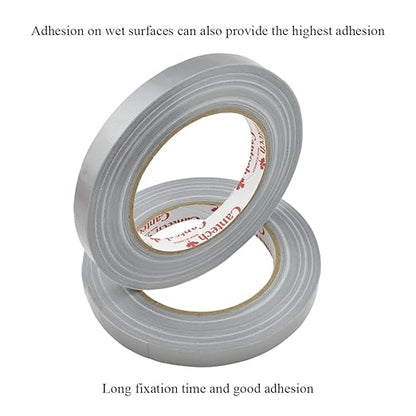 HAHIYO Silver 0.5Inch Wide Floral Tape, Waterproof Florist Tape Flower Wrap Adhesive Waterproof Decorative Tape for Bouquet Stem Wrapping Flower Arranging and Floral Craft, 2Rolls 200Feet/66Yard
