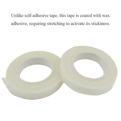 HAHIYO White 3Rolls 0.5Inch Wide Floral Tape - 270Feet/90Yard Total Paper Waterproof Florist Stem Wrap Tape Decorative Tape for Bouquet Stem Wrapping Corsages Flower Arranging Floral Craft