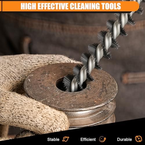 2.5" Dia Stainless Steel Cylinder Bores Wire Round Tube Cleaning Brush 65mm - Image 4