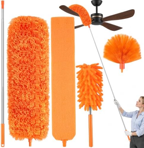 Cobweb Duster with Extension Pole, Pole5-Piece Spider Web Brush with Pole Kit by Unknown