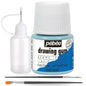 Pebeo Drawing Gum Masking Fluid 45ml – Quick-Dry, Easy-Peel for Watercolor & Painting – Includes Bundling Bliss Applicator Tip & Brushes (3-Piece Set)