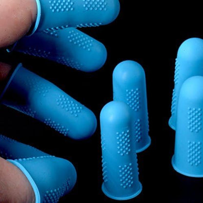 Finger Protectors [Flex Series - 9-Pack] Silicone Non-Stick Covers [Small (3) / Medium (3) / Large (3)] - for Hot Glue/Sewing/Wax/Rosin/Resin/Honey/Adhesives/Scrapbooking