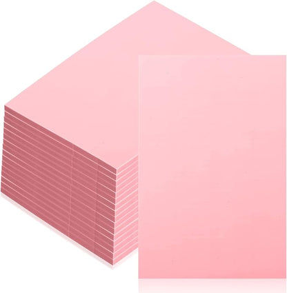 16 Pcs 4" x6“ Pink Rubber Art Soft Linoleum Carving Block, Rubber Crafts Linocut Block for Printmaking,Stamp Carving Block