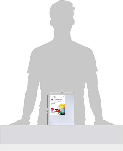 PHOENIX Stretched Canvas for Painting 8x10 Inch/10 Value Pack, 8 Oz Triple Primed 5/8 Inch Profile 100% Cotton White Blank Canvas, Artist Framed Canvas for Oil Acrylic & Pouring Art
