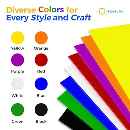 KastLite Colored Acrylic Sheets Nominal 18" x 18" - Plastic Sheet Easy to Cut, Saw, Shape, Laser Cut - Ideal for Arts & Crafts & DIY Projects- Durable, Lightweight, Scratch Resistant - Green 2 Pack